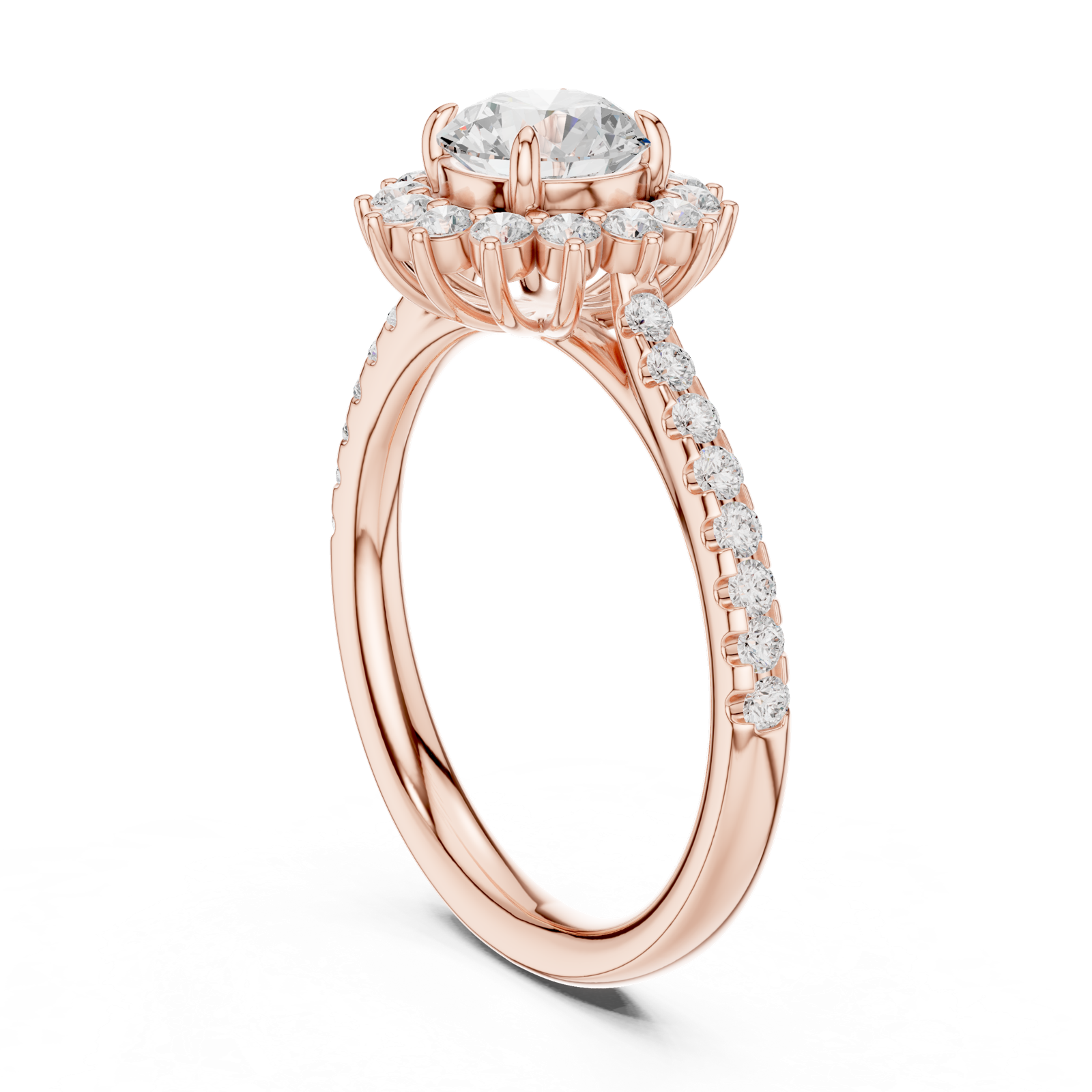 Gold Ring DDLR-674, Rose Gold, view 1