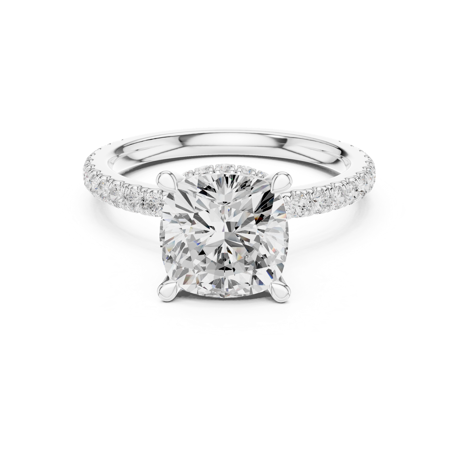 Gold Ring DDLR-1017, White Gold, view 4