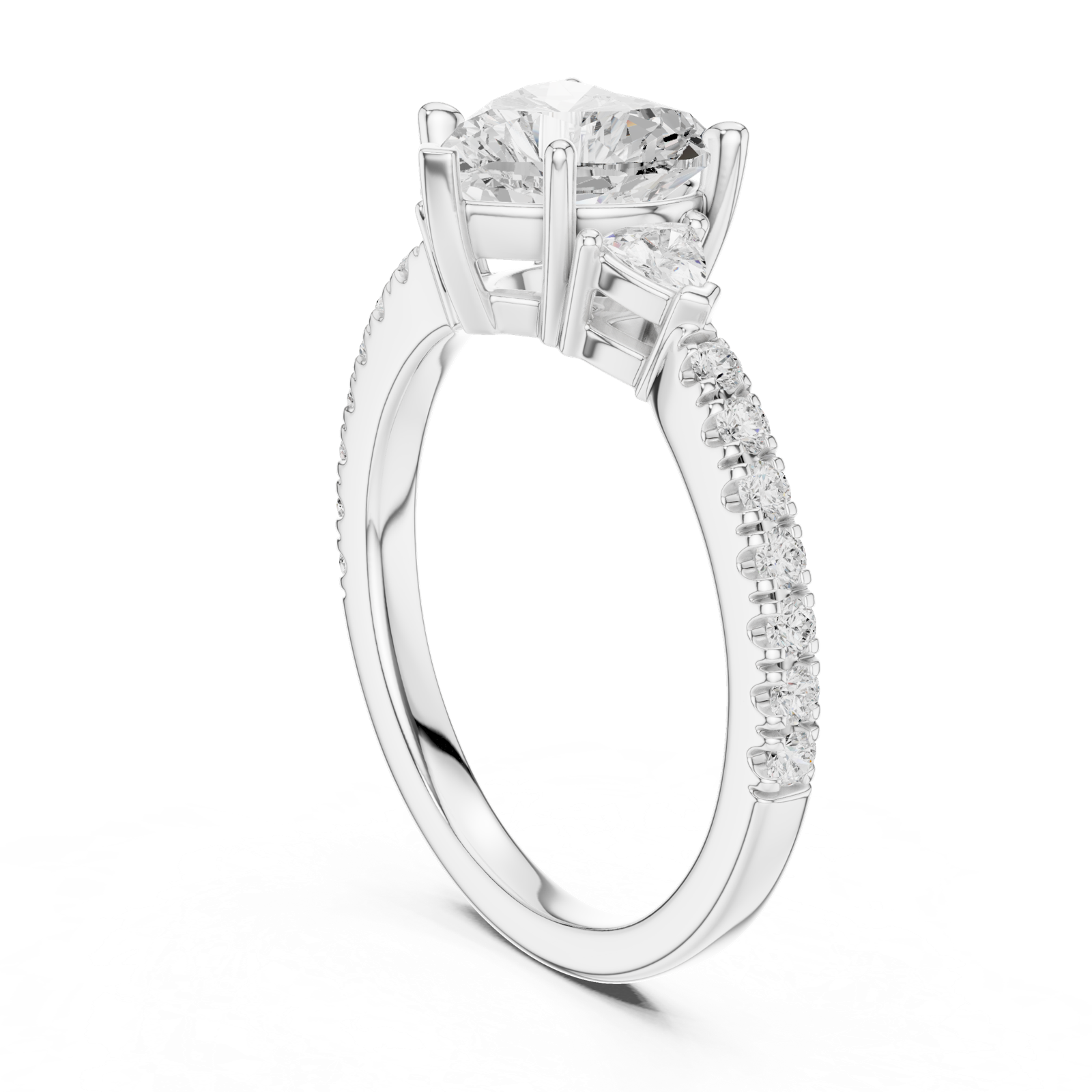 Gold Ring DDLR-858, White Gold, view 1