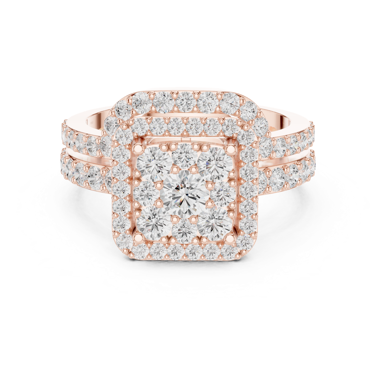 Gold Ring DDLR-583, Rose Gold, view 4