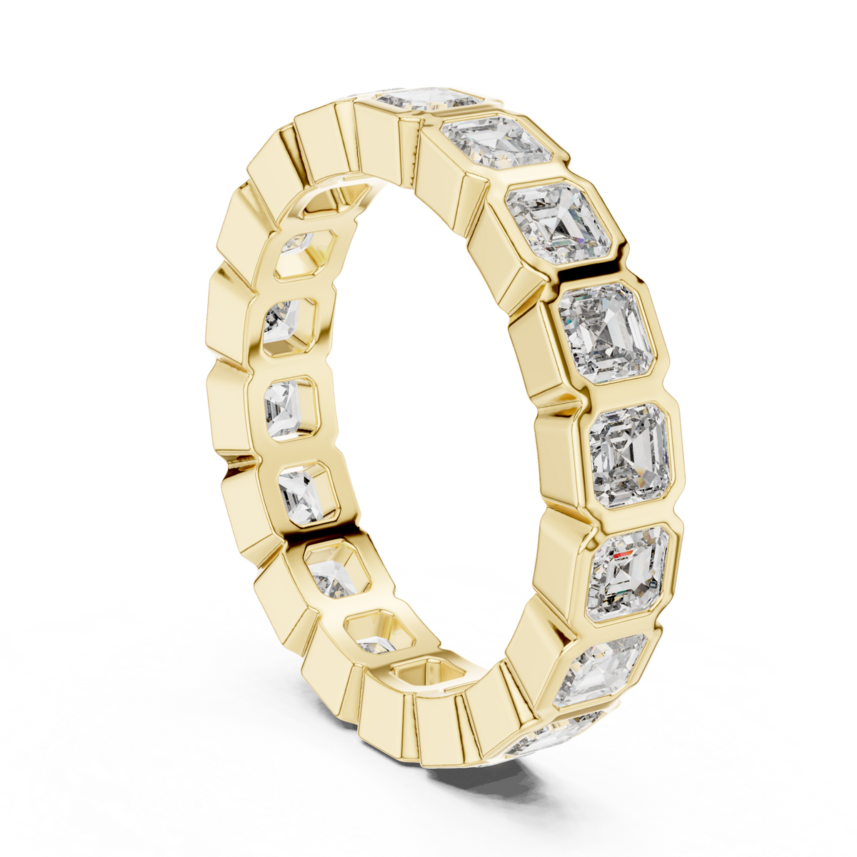 14K Solid Gold Lab Diamond Eternity Ring, Yellow Gold, view 1
