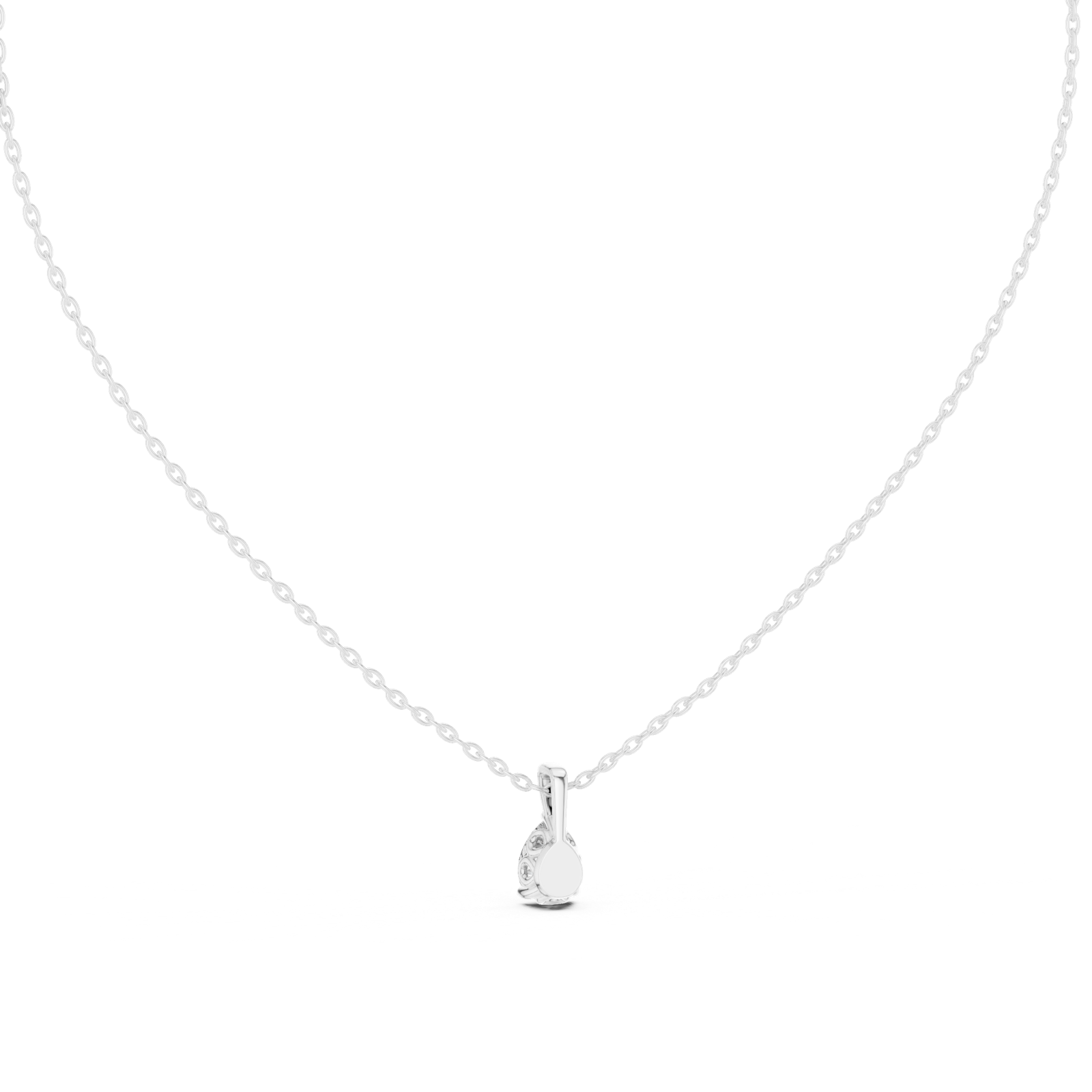 Gold Pendant GPD-0066, White Gold, view 4