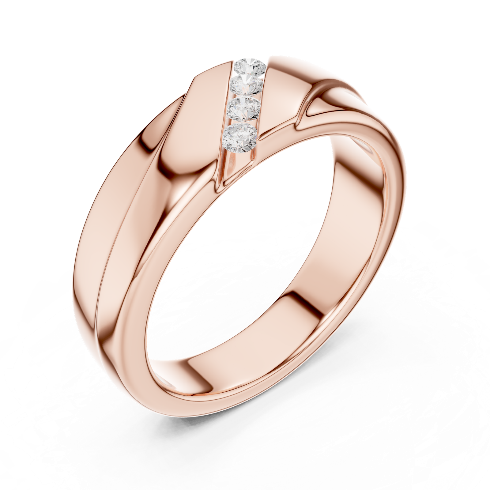 Gold Ring DDLR-427, Rose Gold, view 2