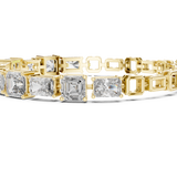 14K Solid Gold Lab Diamond Bracelet, Yellow Gold, view 3