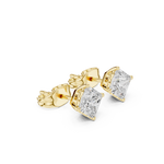 14K Solid Gold Lab Diamond Stud Earrings, Yellow Gold, view 1