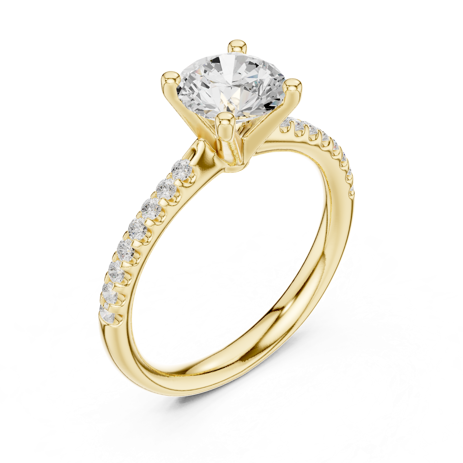 Gold Ring DDLR-628, Yellow Gold, view 2