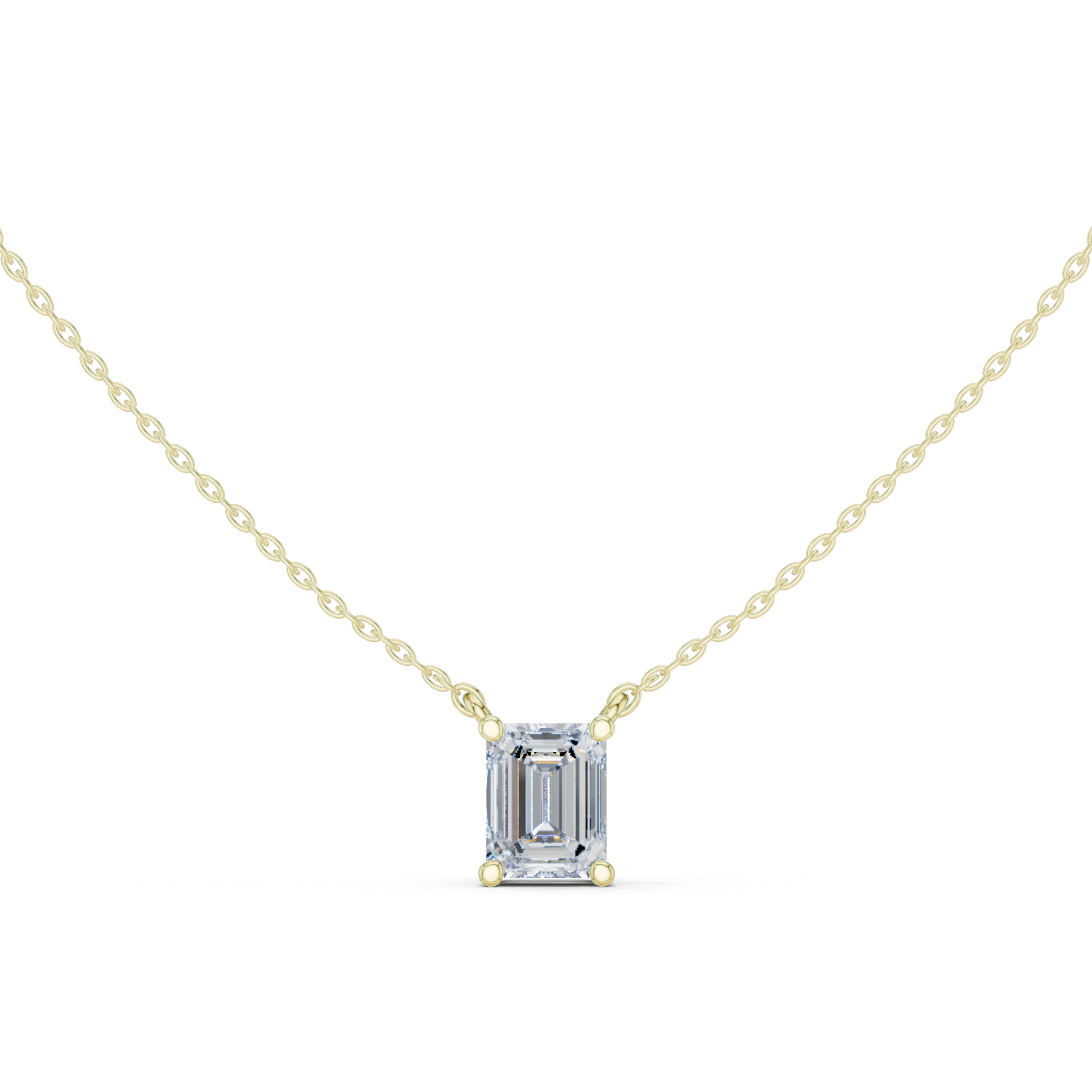 Gold Jewelry, Emerald center stone, Yellow Gold