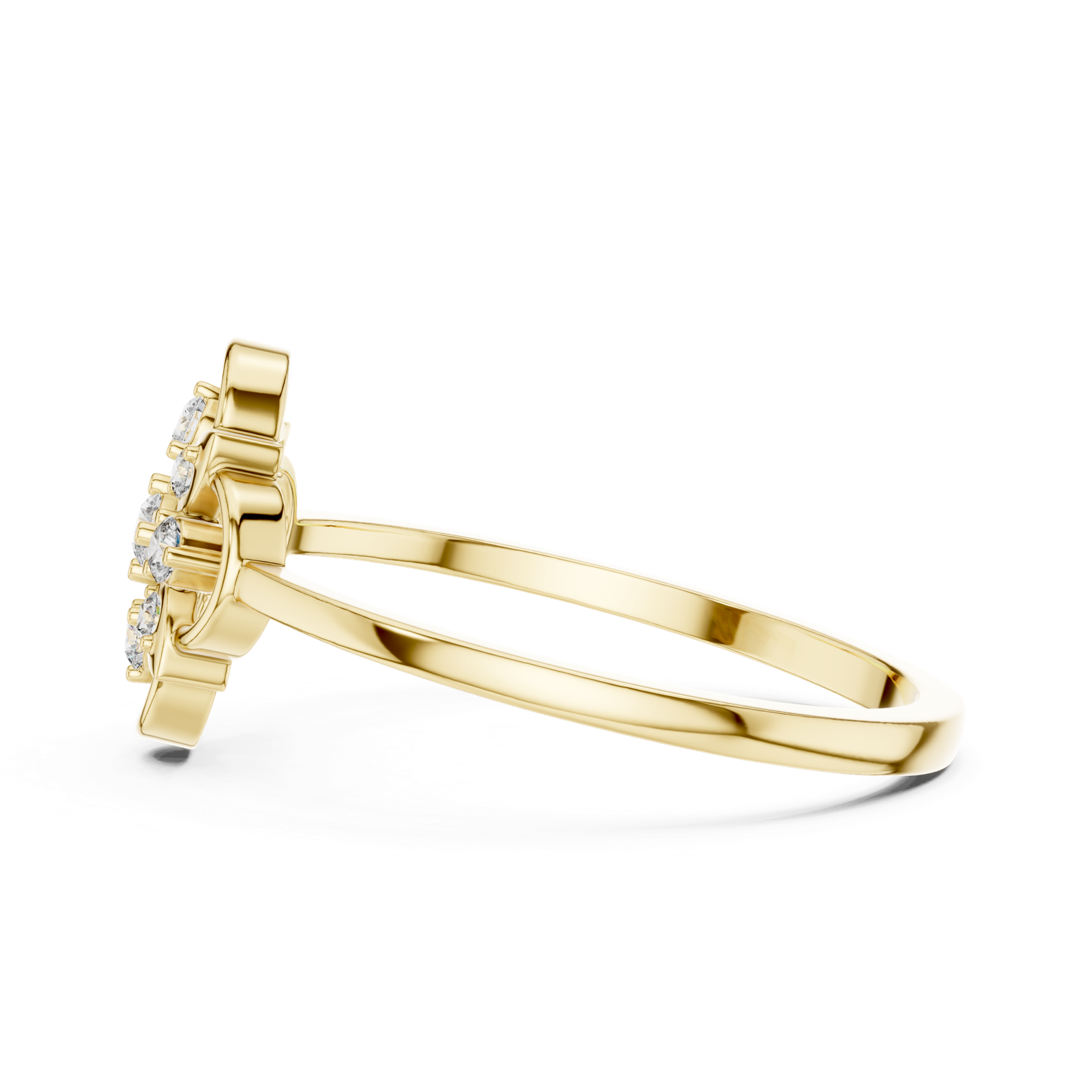 Gold Ring DR-6280, Yellow Gold, view 3