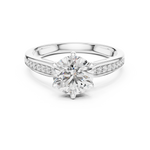 Gold Ring LR-0038, White Gold, view 4
