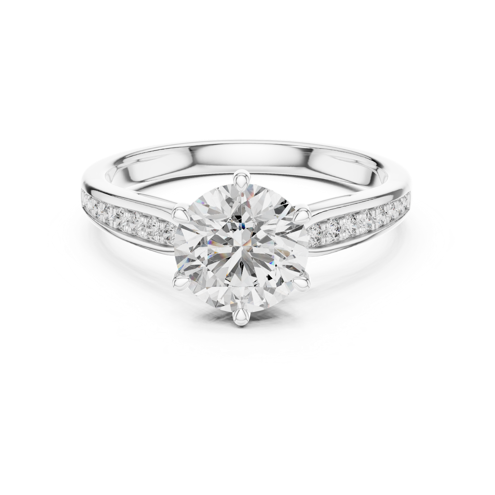 Gold Ring LR-0038, White Gold, view 4