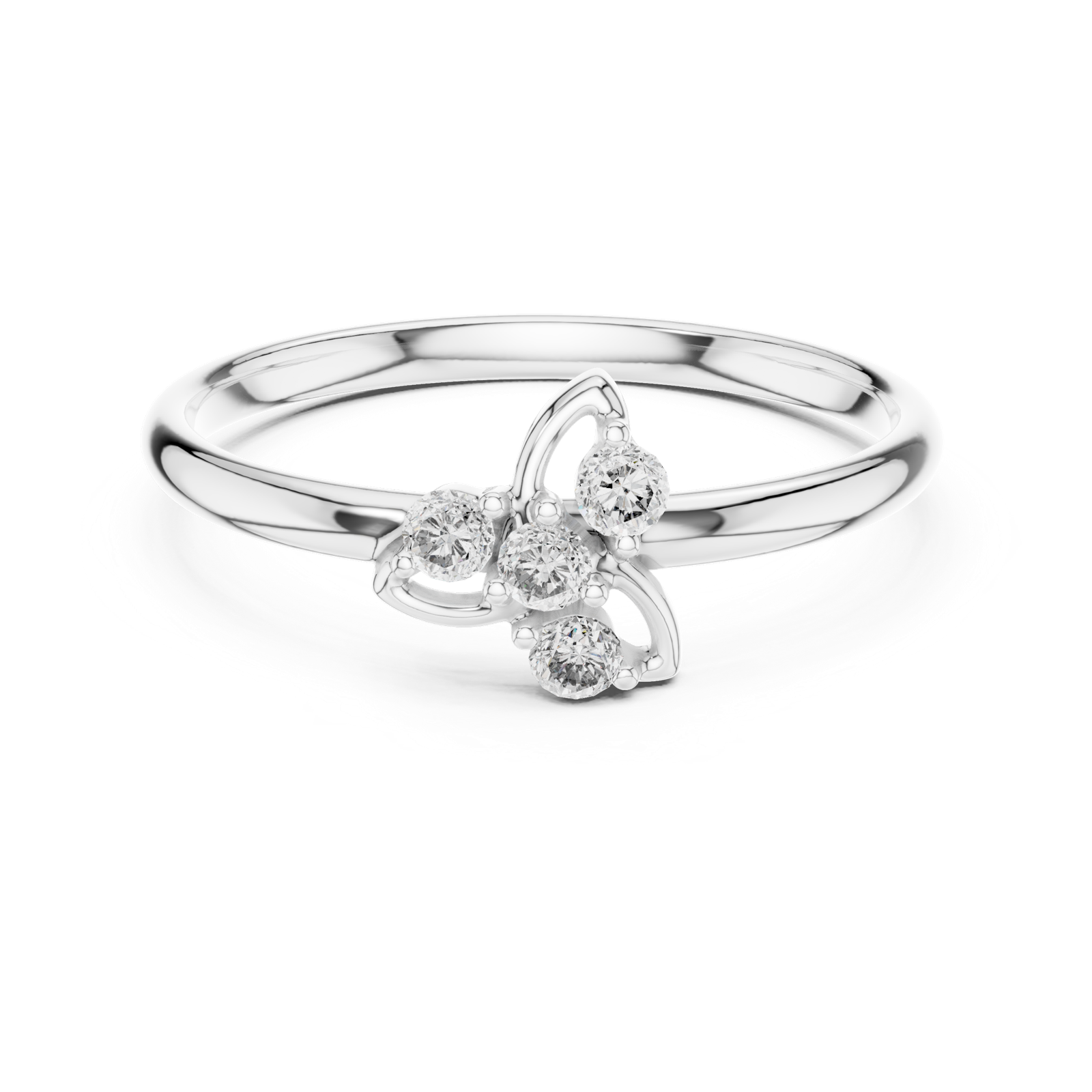 Gold Ring 1 (375), White Gold, view 4