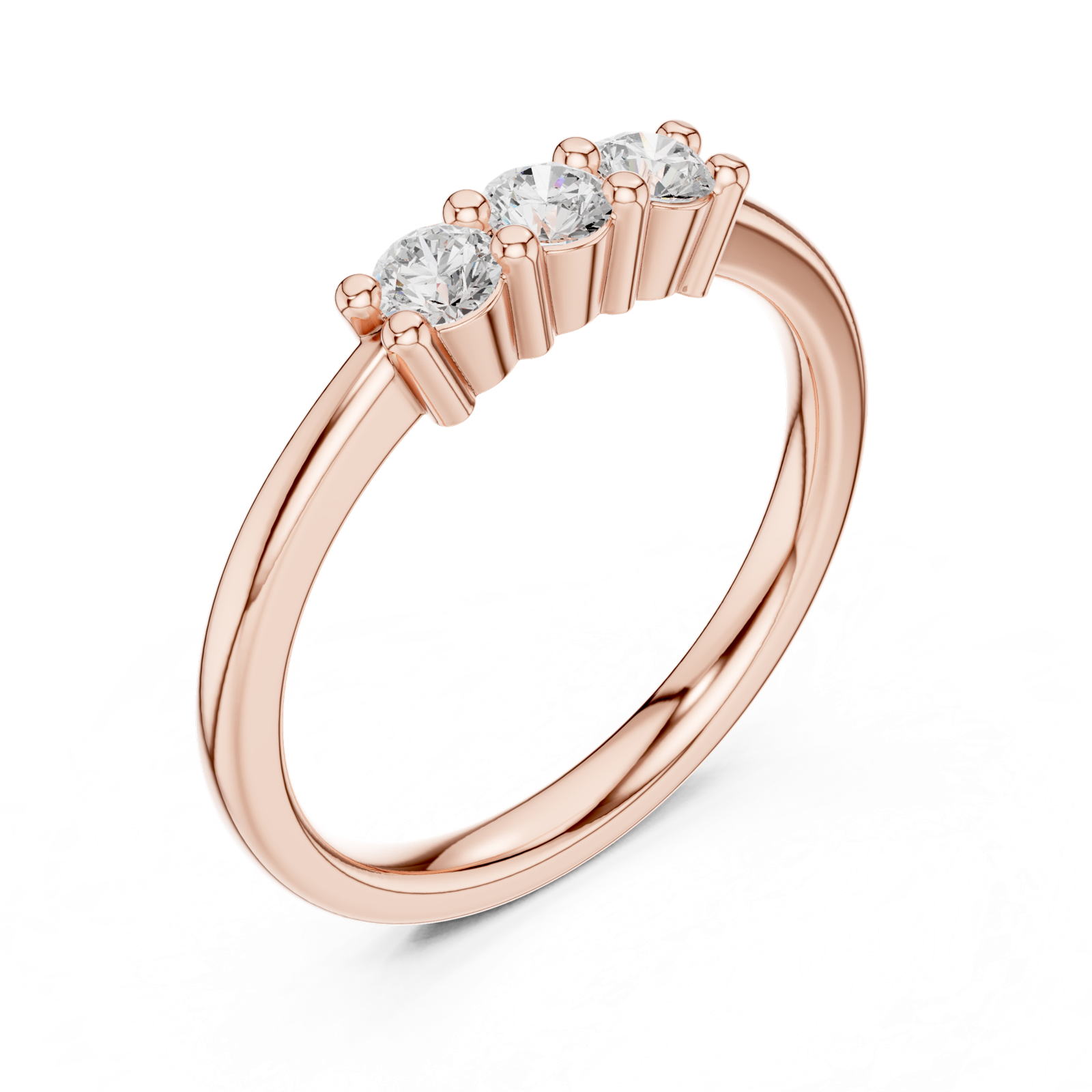 Gold Ring DDLR-609, Rose Gold, view 2