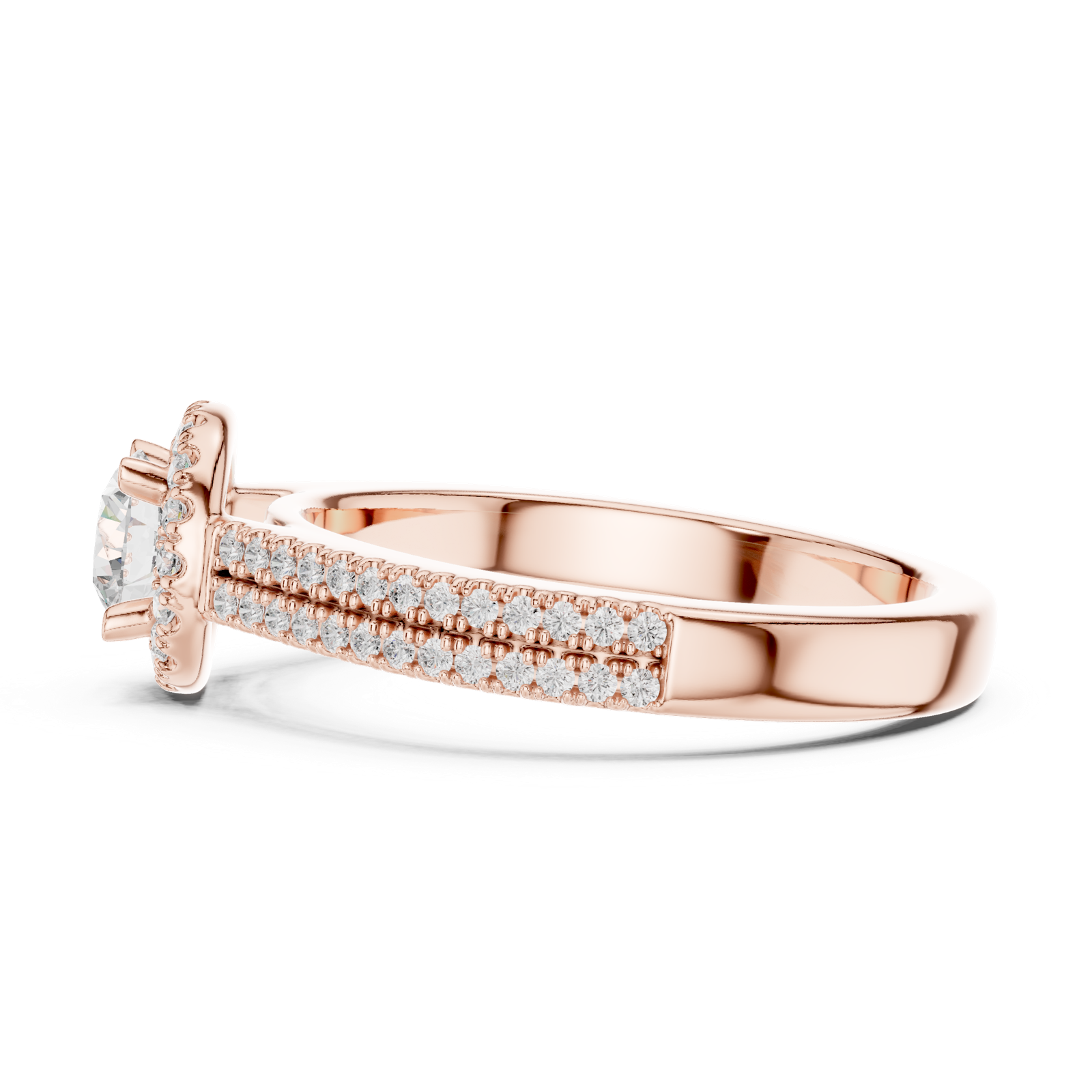 Gold Ring LR-0234, Rose Gold, view 3