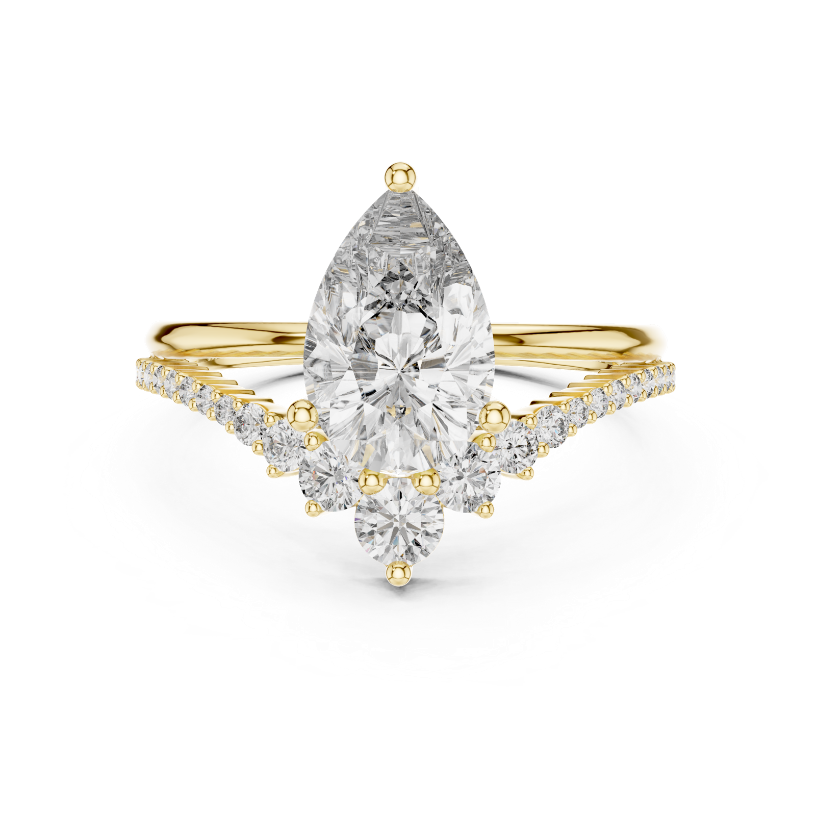 Gold Ring DDLR-059, Yellow Gold, view 4