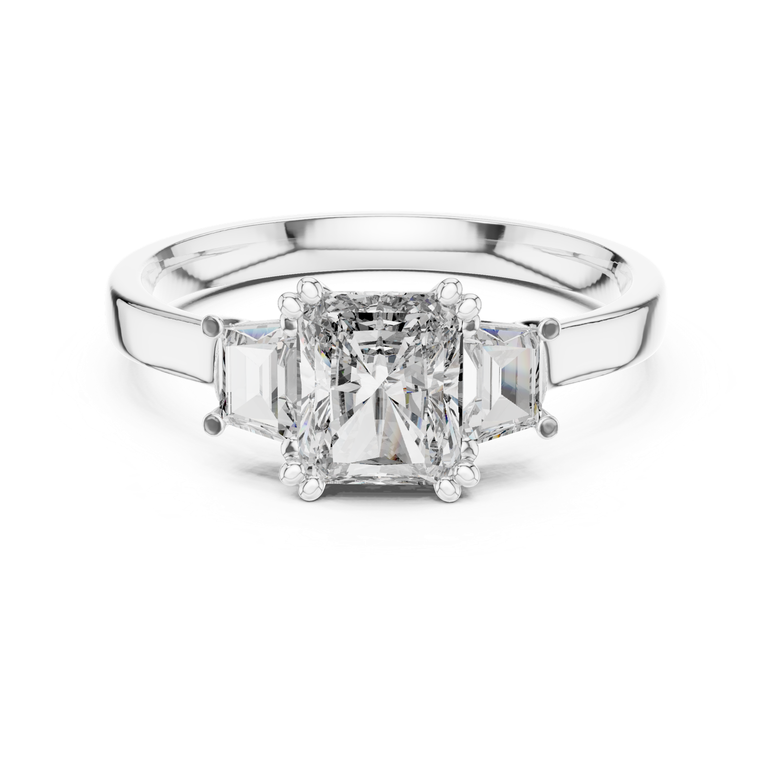 Gold Ring 00001L (18), White Gold