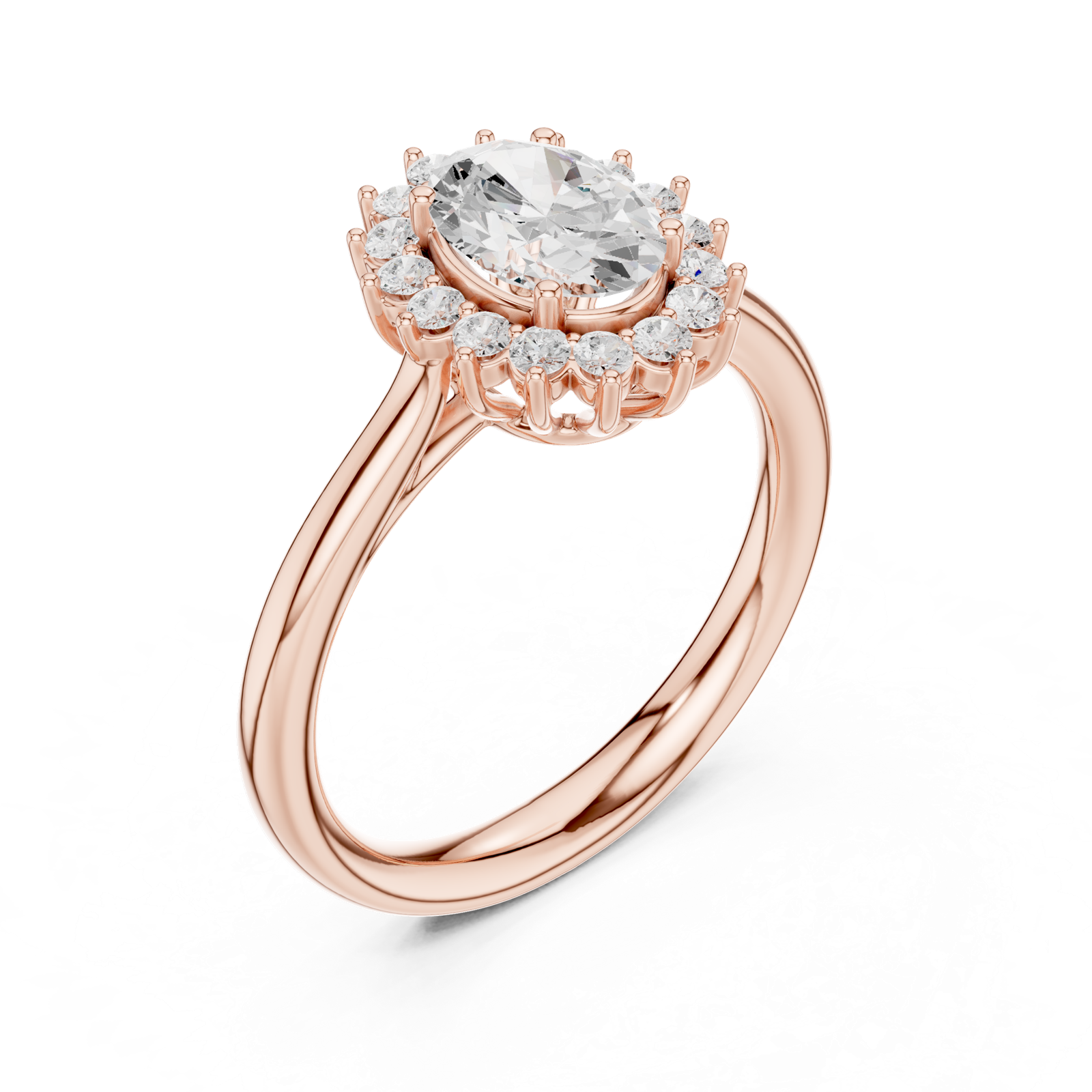 Gold Ring DDLR-698, Rose Gold, view 2