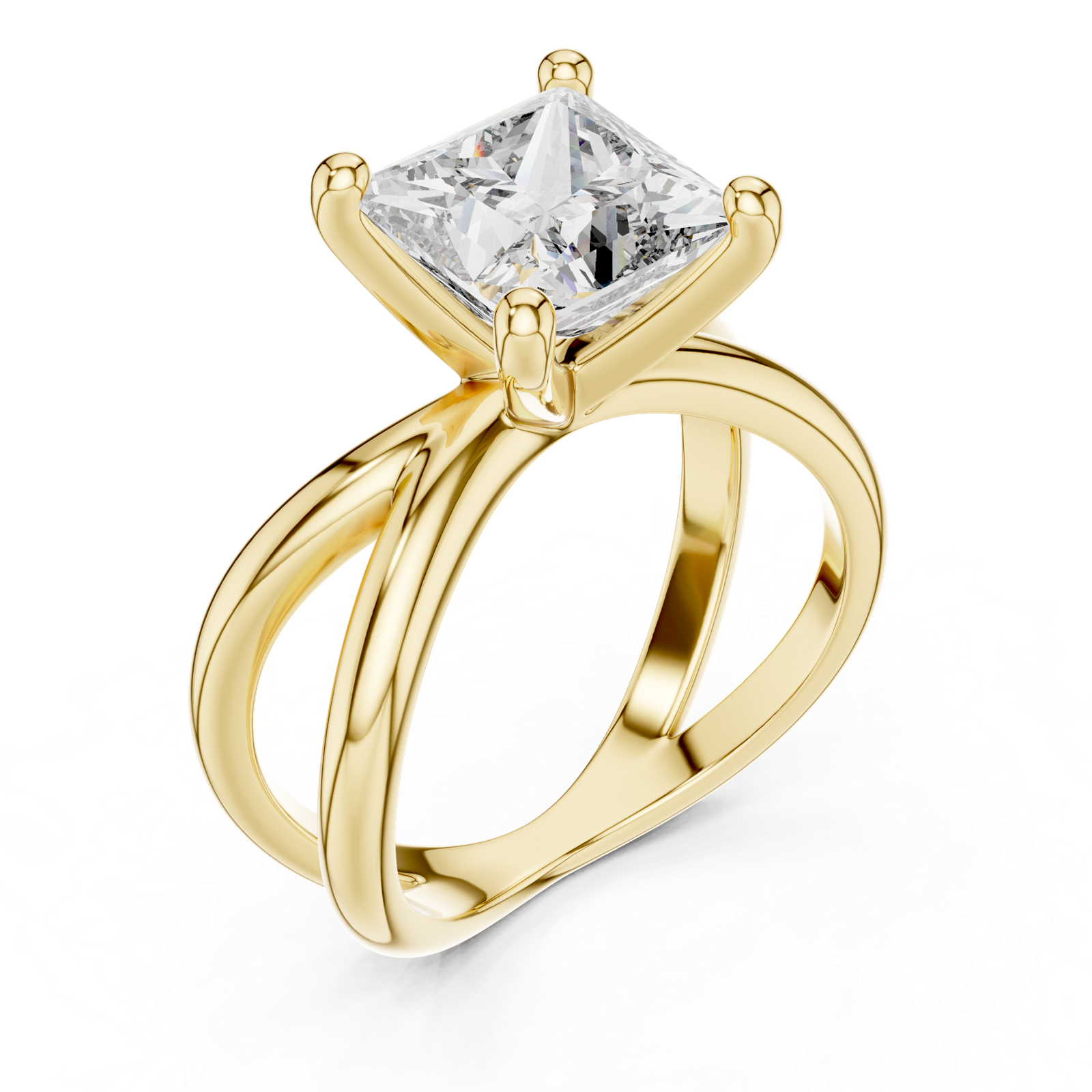 Gold Ring DDLR-051, Yellow Gold, view 2