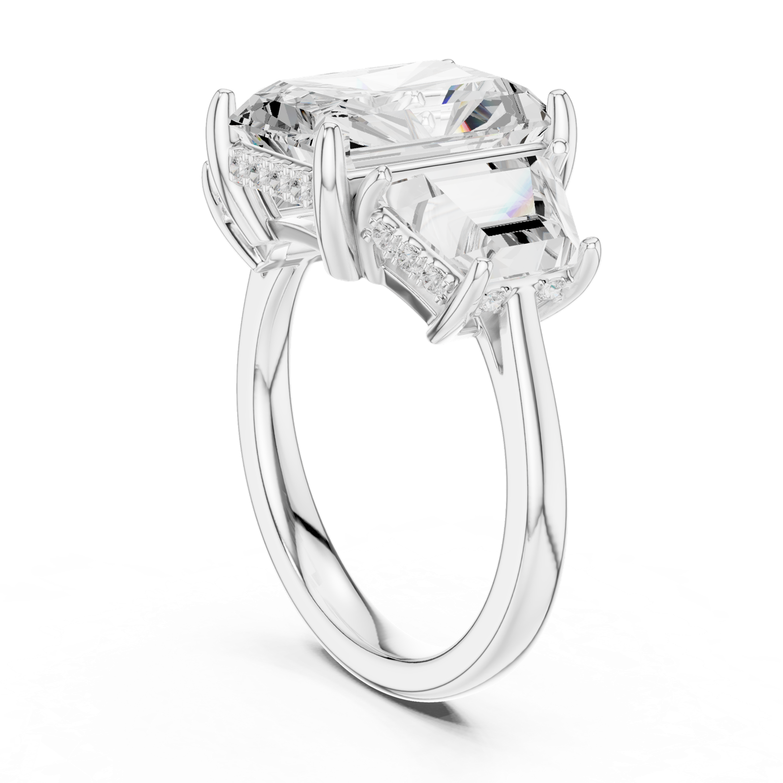 Gold Ring DDLR-746, White Gold, view 1