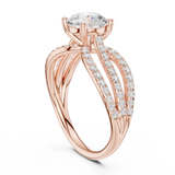 Gold Ring DDLR-676, Rose Gold, view 1