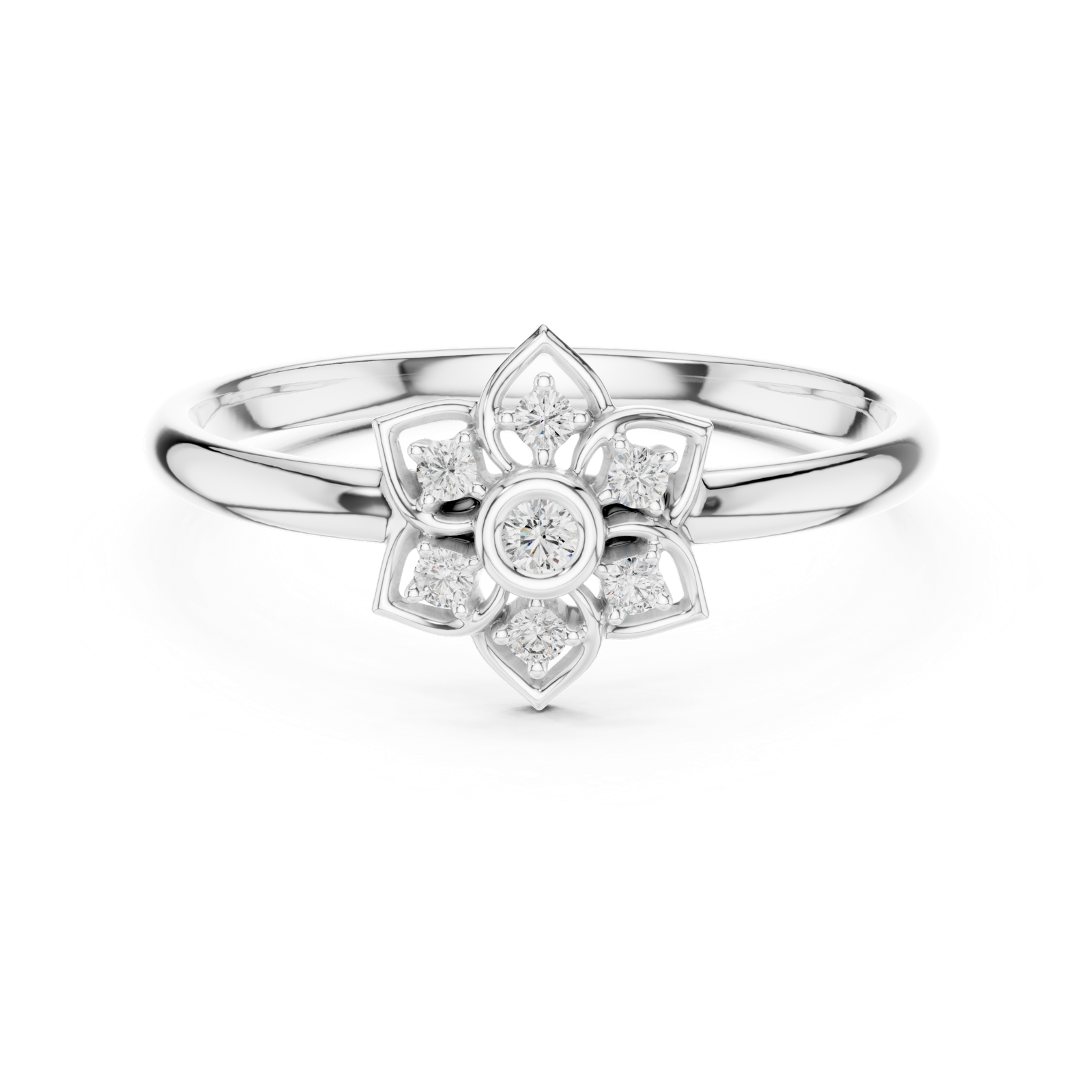 Gold Ring 1 (419), White Gold, view 4