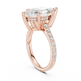 Gold Ring DDLR-250, Marquise center stone, Rose Gold, view 1