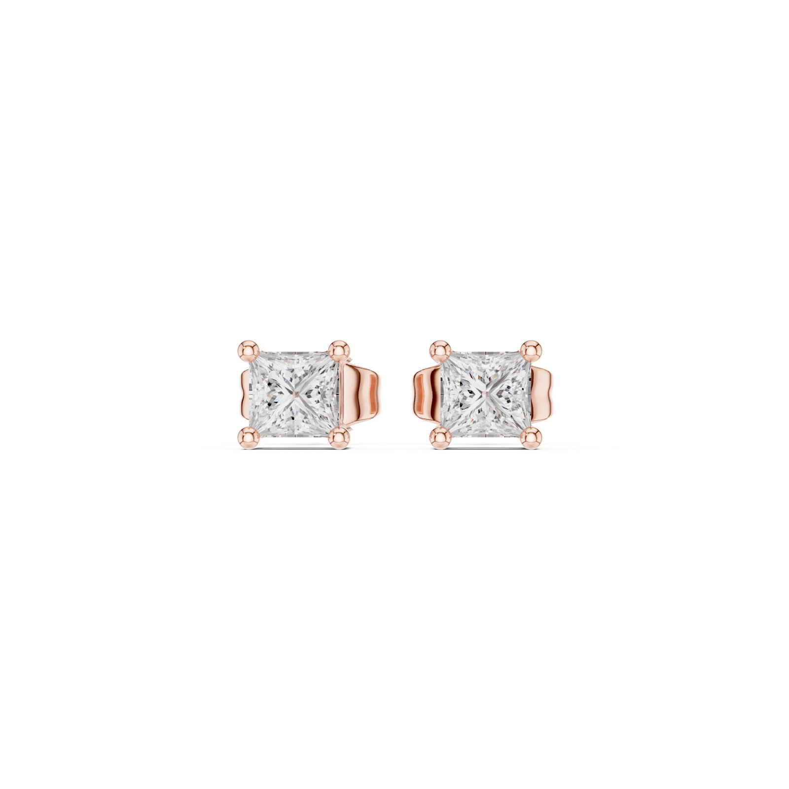 Gold Earrings Earring, Rose Gold, view 4