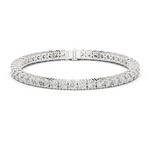 14K Solid Gold Lab Diamond Bracelet, White Gold