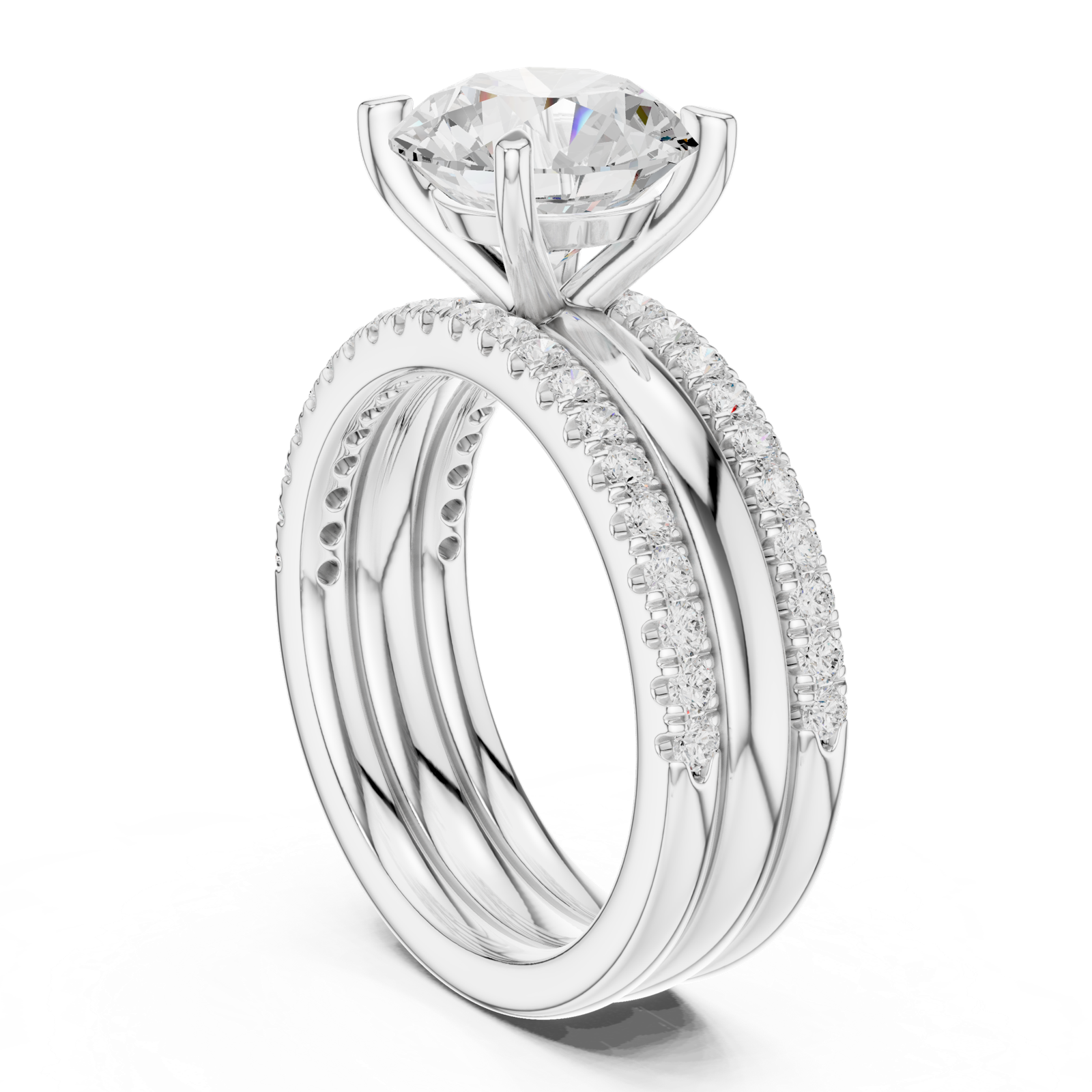 Gold Ring DDLR-949, White Gold, view 1