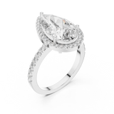 Gold Ring LR-0071, White Gold, view 2