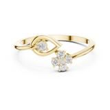 Gold Ring HLR-79, Yellow Gold, view 4