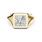 Gold Jewelry L36-4, Princess center stone, Yellow Gold, view 4