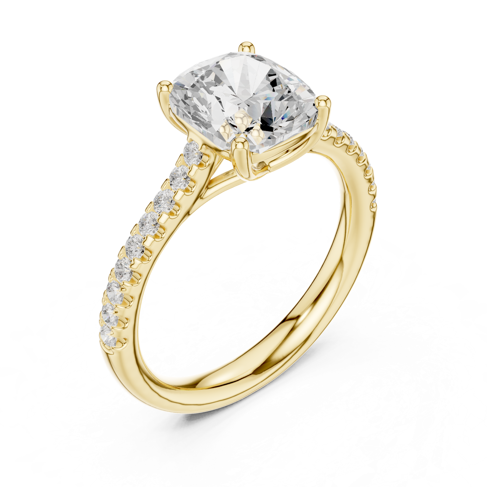 Gold Ring DDLR-728, Yellow Gold, view 2