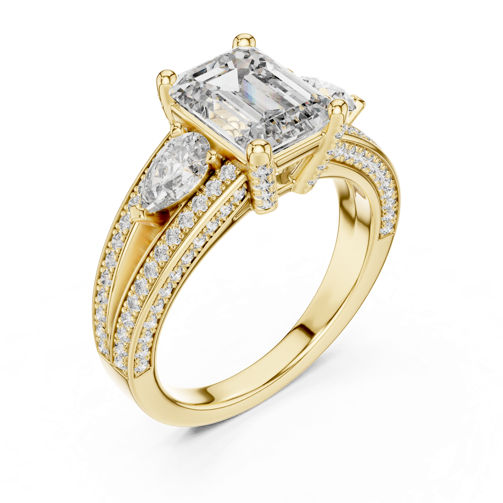 Gold Ring DDLR-046, Yellow Gold, view 2