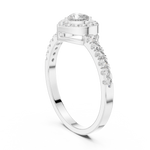 Gold Ring HLR-04, White Gold, view 1