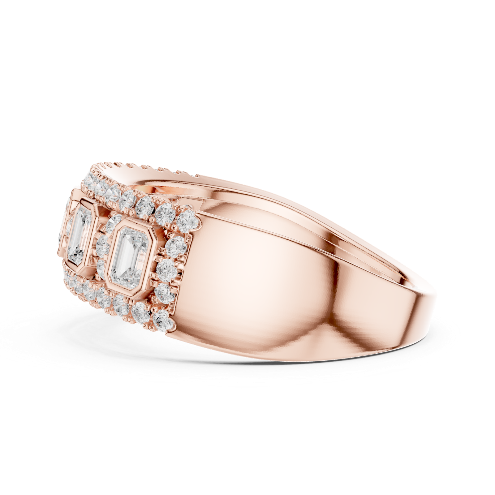 Gold Ring DDLR-450, Rose Gold, view 3