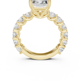 Gold Ring DDLR-087, Radiant center stone, Yellow Gold, view 4