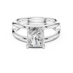 Gold Jewelry L36-9, Radiant center stone, White Gold, view 4