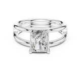 Gold Jewelry L36-9, Radiant center stone, White Gold, view 4
