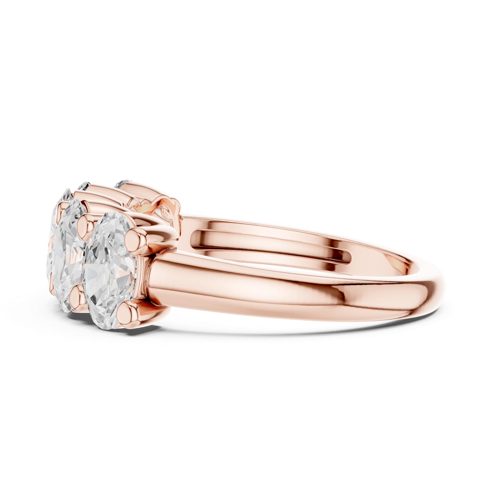 Gold Ring DDLR-320, Rose Gold, view 3