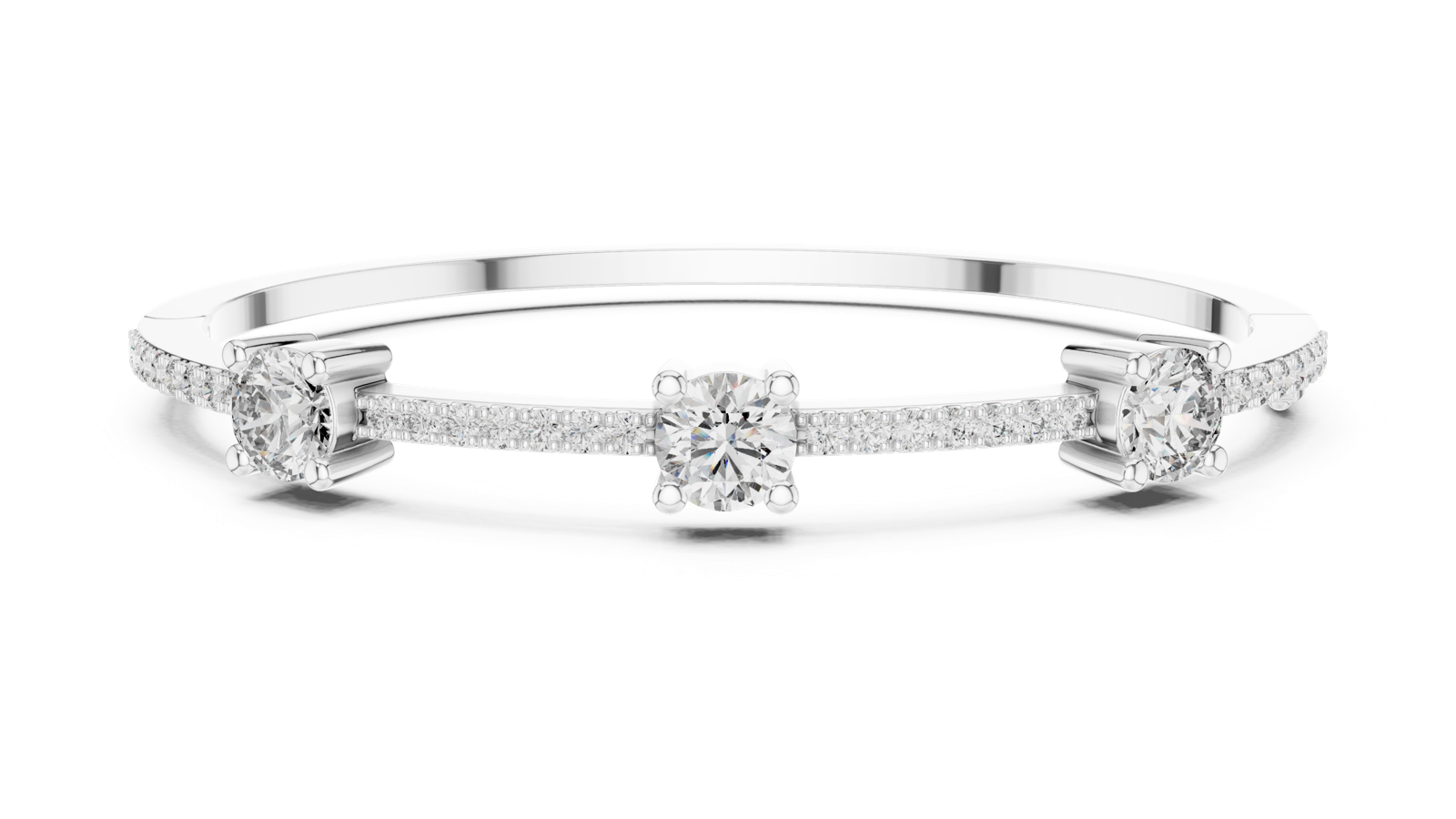 Gold Bracelet GLBR-0026, White Gold, view 4