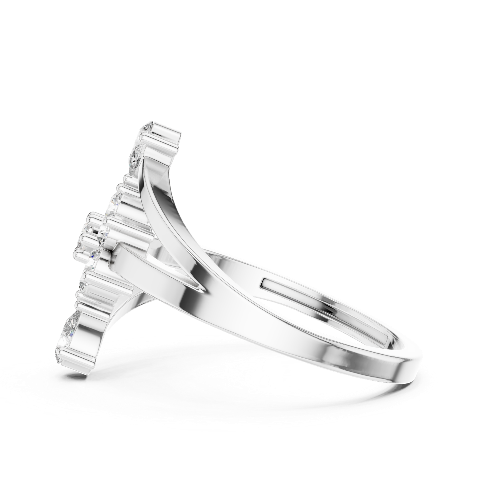 Gold Ring ALR-162, White Gold, view 3