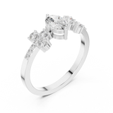Gold Ring HLR-258, White Gold, view 2