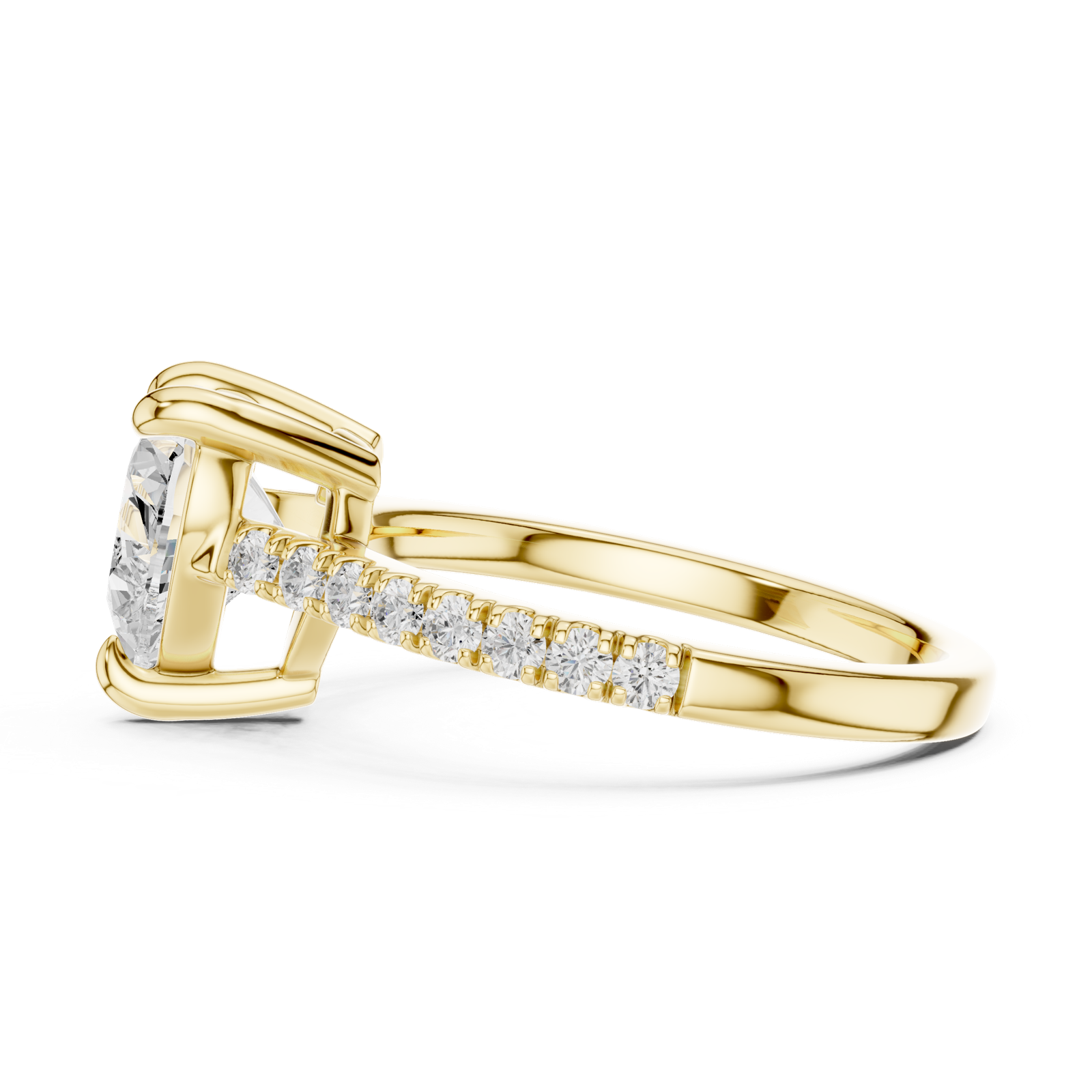 Gold Ring DDLR-878, Yellow Gold, view 3