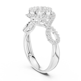 Gold Ring DDLR-757, White Gold, view 1