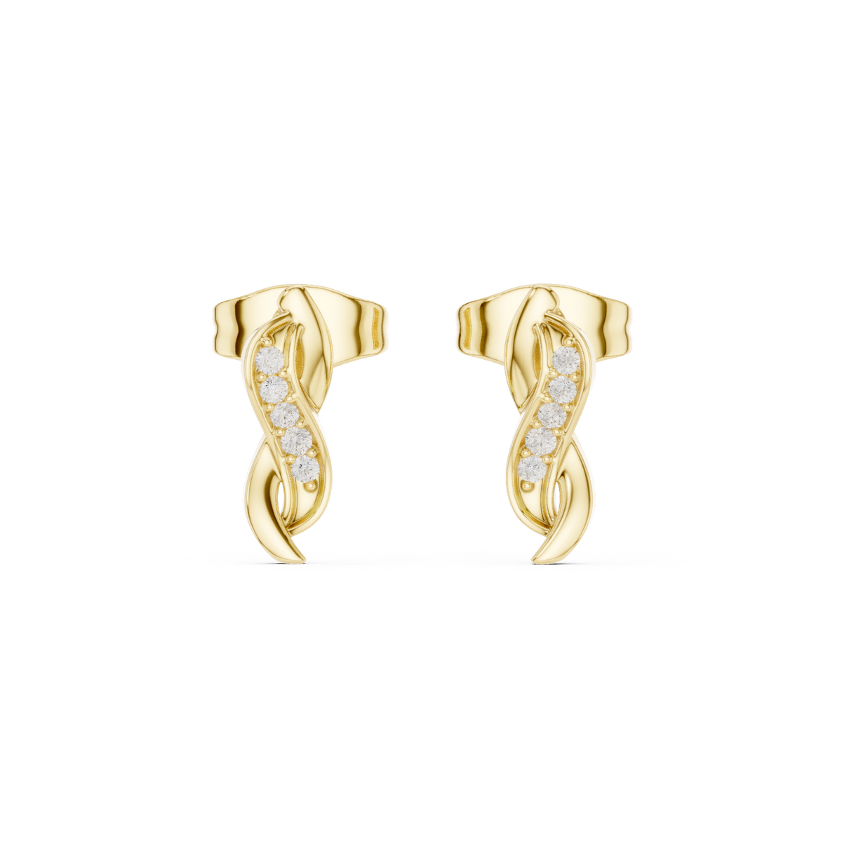 Gold Earrings SBER(46), Yellow Gold