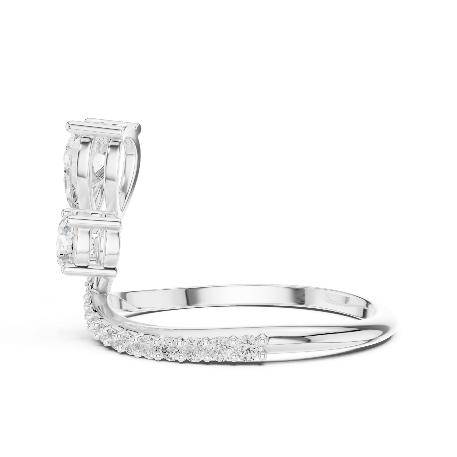 Gold Ring SBWR(59), White Gold, view 3