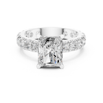 Gold Jewelry L35-63, Radiant center stone, White Gold, view 4