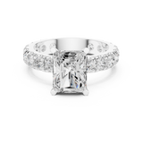 Gold Jewelry L35-63, Radiant center stone, White Gold, view 4