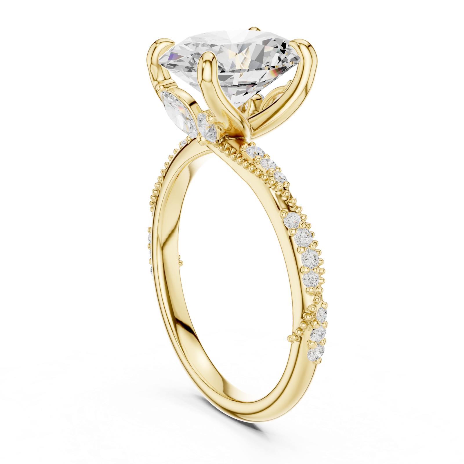 Gold Ring DDLR-965, Yellow Gold