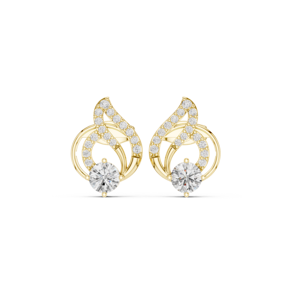Gold Earrings AOMER105104, Yellow Gold